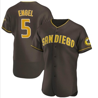 Authentic Adam Engel Men's San Diego Padres Road Jersey - Brown