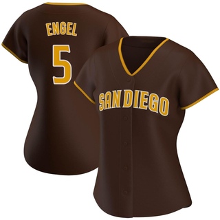 Authentic Adam Engel Women's San Diego Padres Road Jersey - Brown