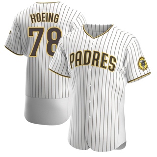 Authentic Bryan Hoeing Men's San Diego Padres Home Jersey - White/Brown