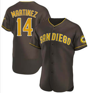 Authentic Carmelo Martinez Men's San Diego Padres Road Jersey - Brown