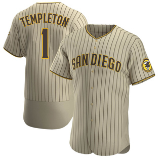Authentic Garry Templeton Men's San Diego Padres Alternate Jersey - Tan/Brown
