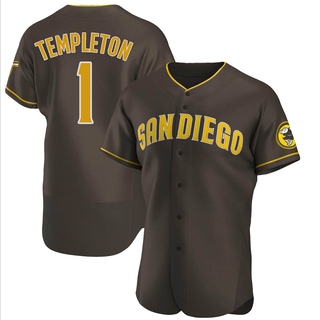 Authentic Garry Templeton Men's San Diego Padres Road Jersey - Brown