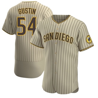 Authentic Harry Gustin Men's San Diego Padres Alternate Jersey - Tan/Brown