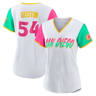 Authentic Harry Gustin Women's San Diego Padres 2022 City Connect Jersey - White