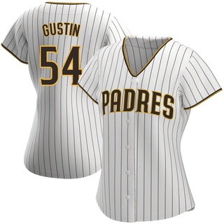 Authentic Harry Gustin Women's San Diego Padres Home Jersey - White/Brown