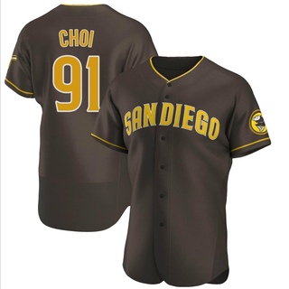 Authentic Ji Man Choi Men's San Diego Padres Road Jersey - Brown