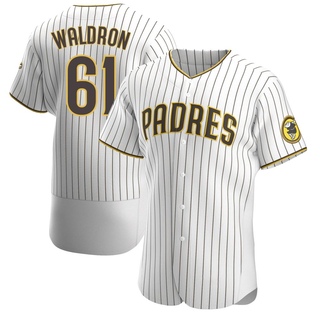 Authentic Matt Waldron Men's San Diego Padres Home Jersey - White/Brown