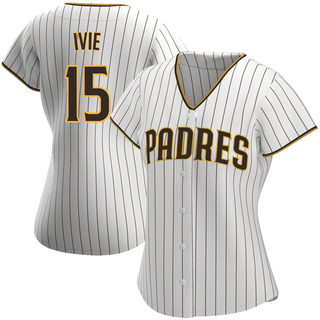 Authentic Mike Ivie Women's San Diego Padres Home Jersey - White/Brown