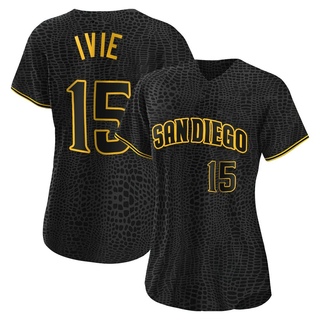 Authentic Mike Ivie Women's San Diego Padres Snake Skin City Jersey - Black