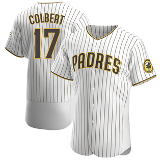 Authentic Nate Colbert Men's San Diego Padres Home Jersey - White/Brown