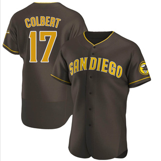 Authentic Nate Colbert Men's San Diego Padres Road Jersey - Brown