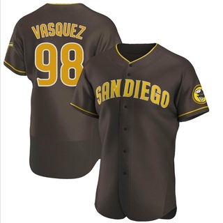 Authentic Randy Vasquez Men's San Diego Padres Road Jersey - Brown