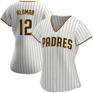 Authentic Roberto Alomar Women's San Diego Padres Home Jersey - White/Brown