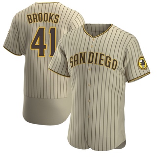 Authentic Trenton Brooks Men's San Diego Padres Alternate Jersey - Tan/Brown
