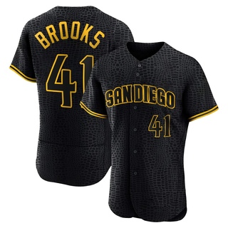 Authentic Trenton Brooks Men's San Diego Padres Snake Skin City Jersey - Black