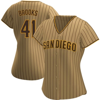 Authentic Trenton Brooks Women's San Diego Padres Alternate Jersey - Tan/Brown