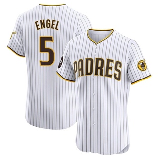Elite Adam Engel Men's San Diego Padres Home Patch Jersey - White