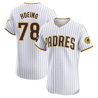Elite Bryan Hoeing Men's San Diego Padres Home Patch Jersey - White