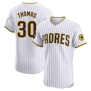 Elite Derrel Thomas Men's San Diego Padres Home Patch Jersey - White