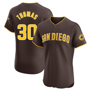 Elite Derrel Thomas Men's San Diego Padres Road Vapor Premier Jersey - Brown