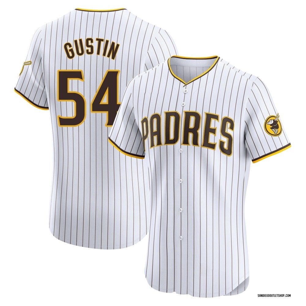 Elite Harry Gustin Men's San Diego Padres Home Jersey - White