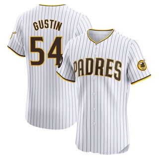 Elite Harry Gustin Men's San Diego Padres Home Patch Jersey - White
