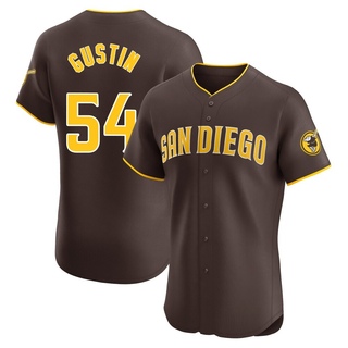 Elite Harry Gustin Men's San Diego Padres Road Vapor Premier Jersey - Brown