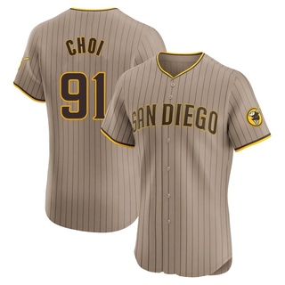 Elite Ji Man Choi Men's San Diego Padres Alternate Jersey - Brown