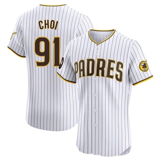 Elite Ji Man Choi Men's San Diego Padres Home Patch Jersey - White