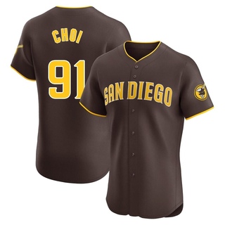 Elite Ji Man Choi Men's San Diego Padres Road Vapor Premier Jersey - Brown