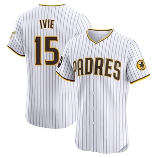 Elite Mike Ivie Men's San Diego Padres Home Patch Jersey - White