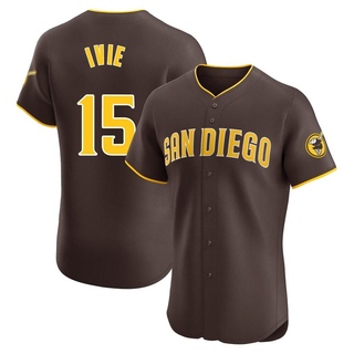 Elite Mike Ivie Men's San Diego Padres Road Vapor Premier Jersey - Brown