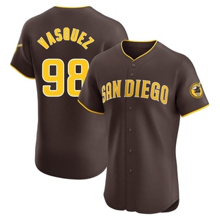 Elite Randy Vasquez Men's San Diego Padres Road Vapor Premier Jersey - Brown