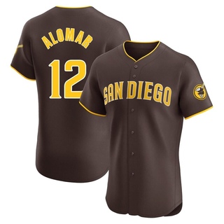 Elite Roberto Alomar Men's San Diego Padres Road Vapor Premier Jersey - Brown