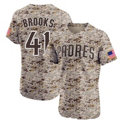 Elite Trenton Brooks Men's San Diego Padres Alternate Vapor Premier Jersey - Camo