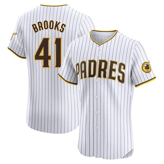 Elite Trenton Brooks Men's San Diego Padres Home Jersey - White