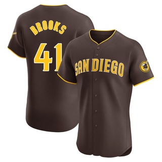 Elite Trenton Brooks Men's San Diego Padres Road Vapor Premier Jersey - Brown