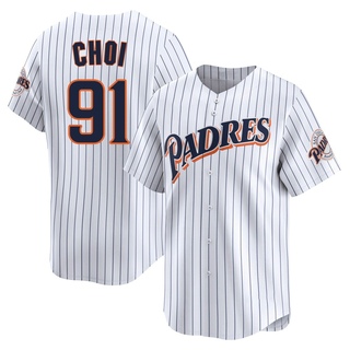 Limited Ji Man Choi Men's San Diego Padres Cooperstown Collection Jersey - White