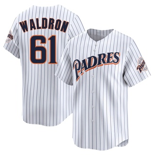 Limited Matt Waldron Men's San Diego Padres Cooperstown Collection Jersey - White
