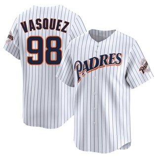 Limited Randy Vasquez Men's San Diego Padres Cooperstown Collection Jersey - White