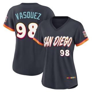 Limited Randy Vasquez Women's San Diego Padres Obsidian 2026 City Connect Stadium Jersey