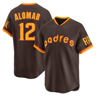 Limited Roberto Alomar Men's San Diego Padres Cooperstown Collection Jersey - Brown
