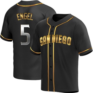 Replica Adam Engel Men's San Diego Padres Alternate Jersey - Black Golden