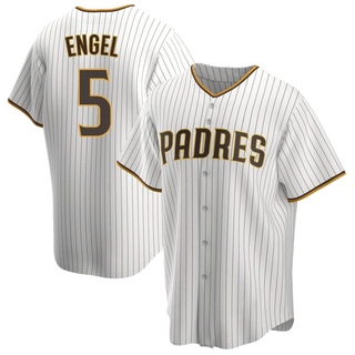 Replica Adam Engel Men's San Diego Padres Home Jersey - White/Brown