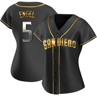 Replica Adam Engel Women's San Diego Padres Alternate Jersey - Black Golden