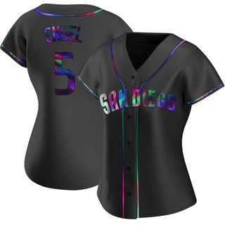 Replica Adam Engel Women's San Diego Padres Alternate Jersey - Black Holographic
