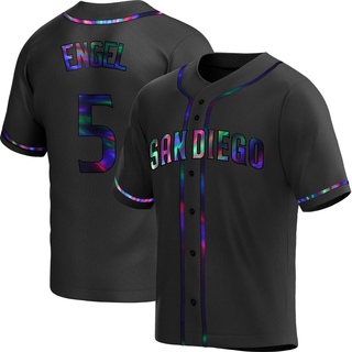 Replica Adam Engel Youth San Diego Padres Alternate Jersey - Black Holographic