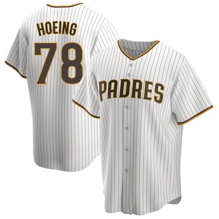 Replica Bryan Hoeing Men's San Diego Padres Home Jersey - White/Brown