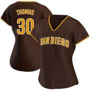 Replica Derrel Thomas Women's San Diego Padres Road Jersey - Brown