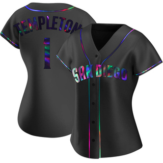 Replica Garry Templeton Women's San Diego Padres Alternate Jersey - Black Holographic